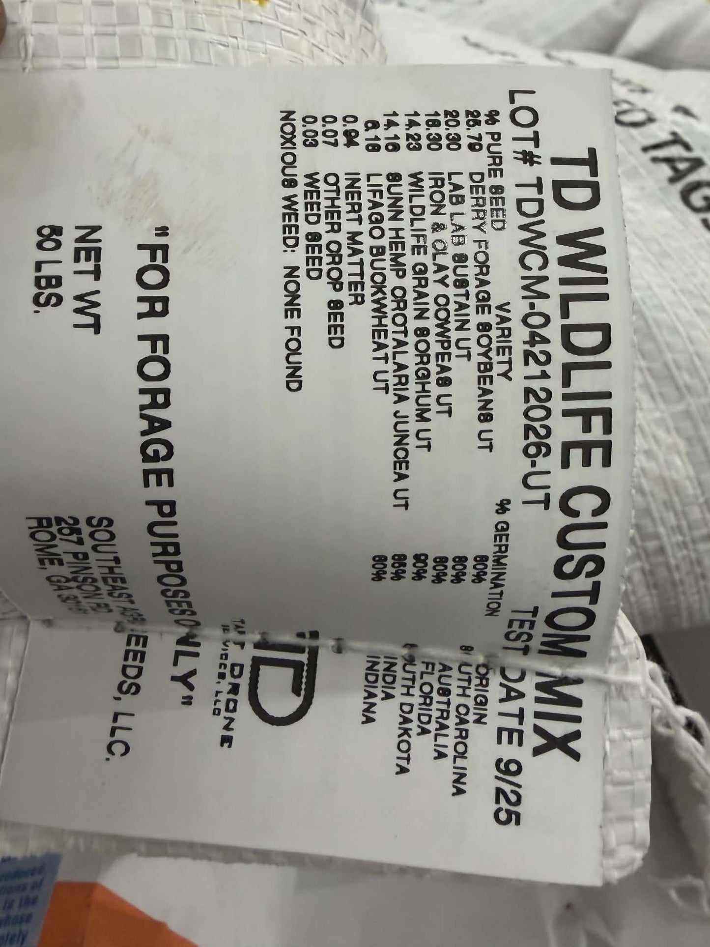 TD Wildlife Custom Seed Mix
